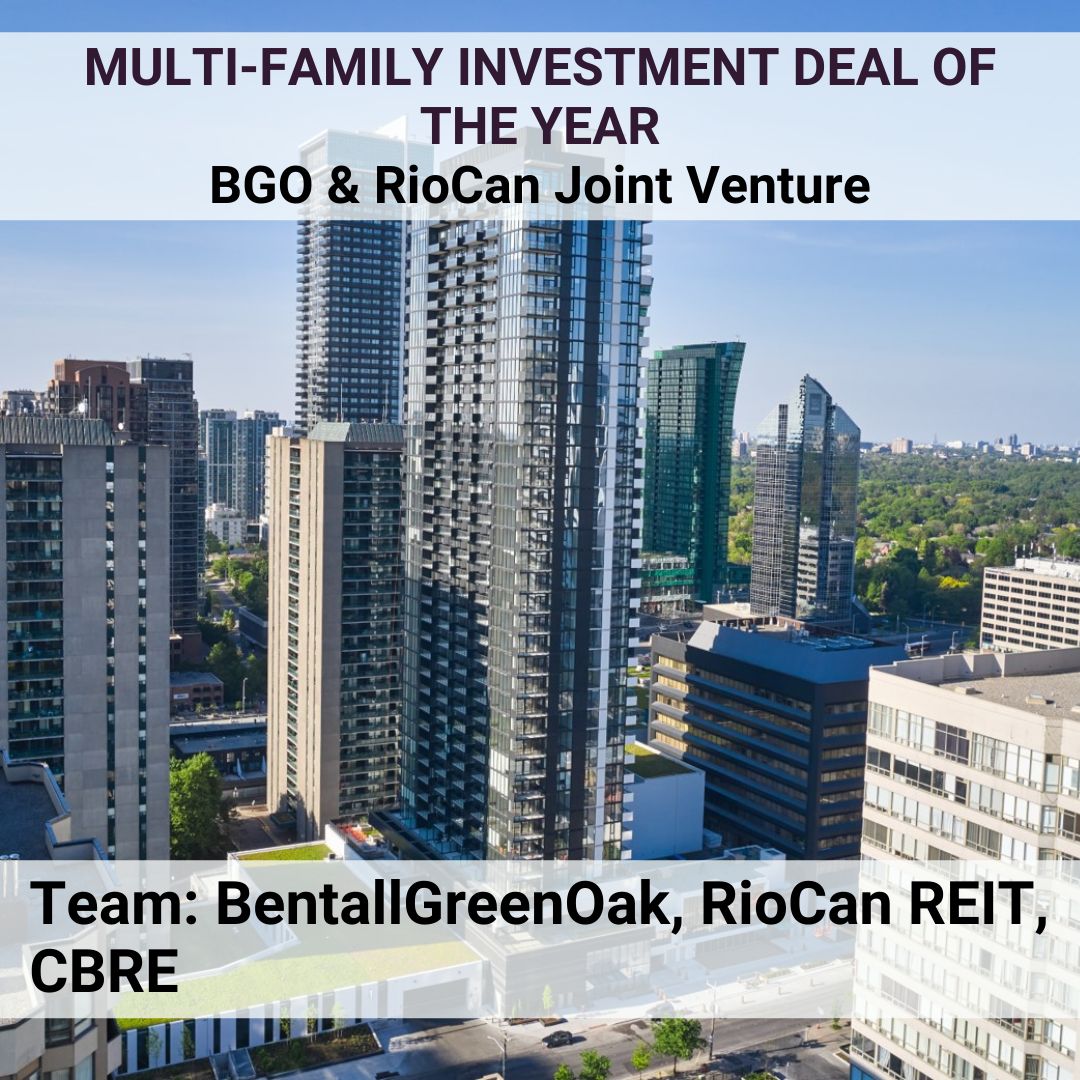 2022 REX Awards: Multi-Family Investment Deal of the Year - BGO & RioCan Joint Venture