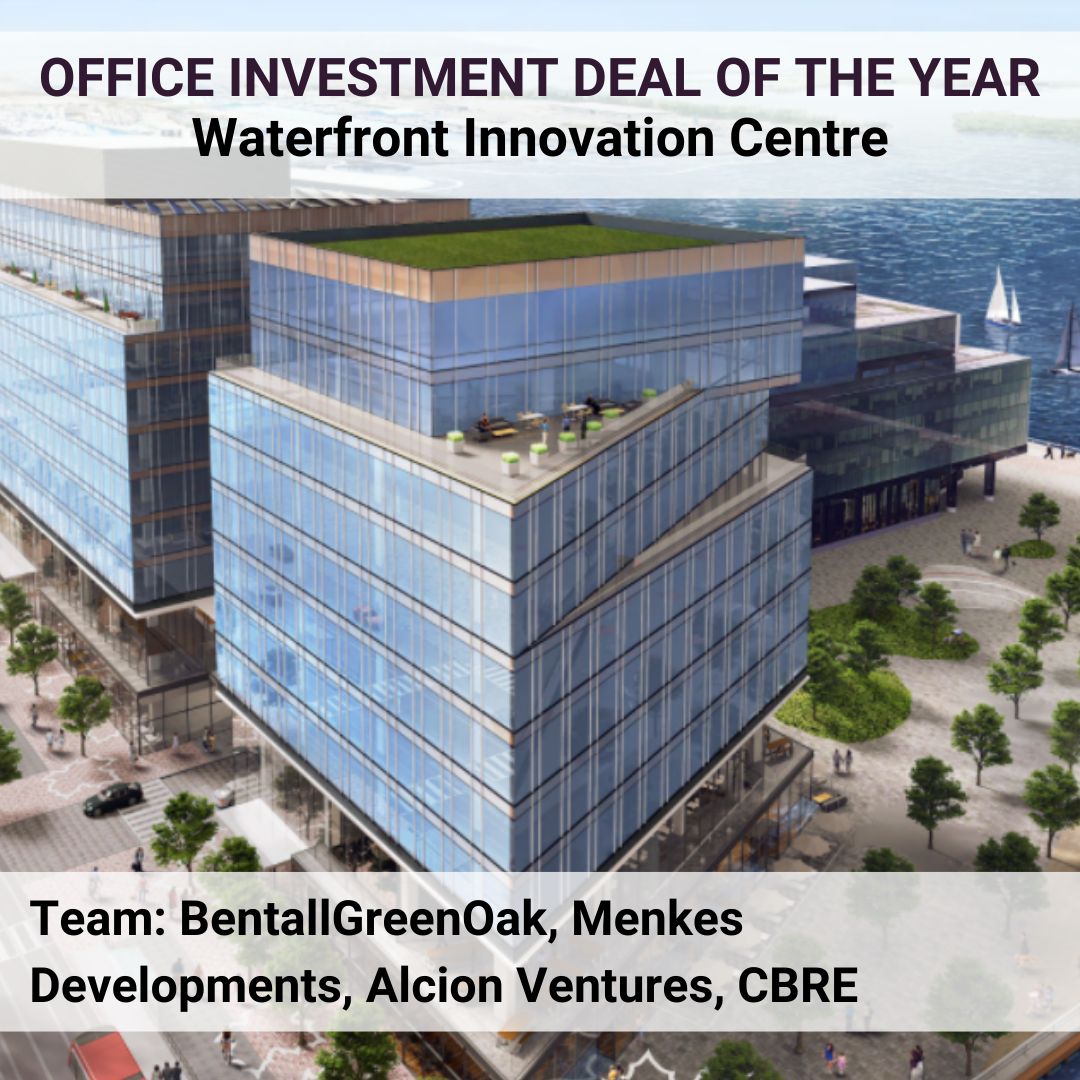 2022 REX Awards : Prix de l’investissement dans des bureaux de l’année – Waterfront Innovation Centre