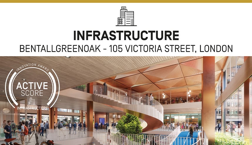 Le 105 Victoria Street a reçu les ActiveScore Innovation Awards 2022 pour ses infrastructures